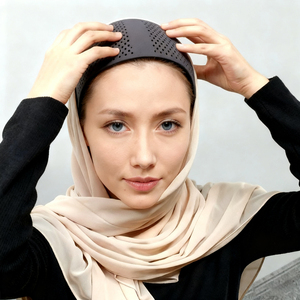 ヒジャブの下でムスリム女性が髪を染めたりパーマをかけたりするための通気性のあるプラスチック製のヘアプロセッシングキャップ - Product Image 6