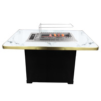 Grill sans fumée en acier inoxydable avec brochettes rotatives et commande tactile, machine à barbecue coréen et à kebab pour la maison et la restauration