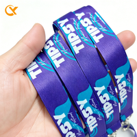Porte-carte d'identité promotionnel personnalisé avec logo, impression par sublimation, résistant aux déchirures, avec cordon en polyester et crochet