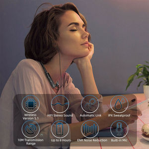 Auriculares Deportivos Inalámbricos Populares con Indicador LED de Batería, Chipset JL, BT 5.0, Diseño de Colgante para el Cuello, 5-10 Horas de Duración de Batería, Bajo Consumo - Product Image 2
