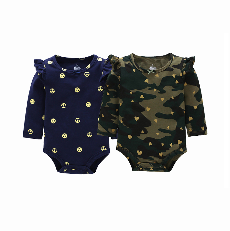 Модная детская одежда с длинными рукавами для девочек, голубой комбинезон для малышей, 2019