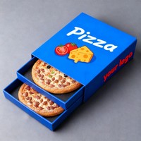 Cajas de Cartón Deslizantes para Pizza, Embalaje de Alimentos Personalizado de Fábrica OEM al por Mayor, Cajas de Pizza de Múltiples Niveles