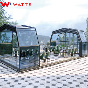Serre de jardin extérieure moderne en alliage d'aluminium <span class=keywords><strong>avec</strong></span> toit rétractable en plaques de polycarbonate, pour <span class=keywords><strong>piscine</strong></span> - Product Image 5