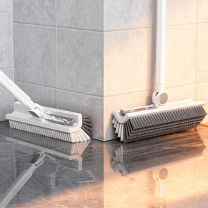 <b>Dropshipping</b> Shopify Floor Gap Brush Bathroom Tile Corner Cleaner Long Handle V Shape Rotatable Scrubber For Toilet - Product Image 3