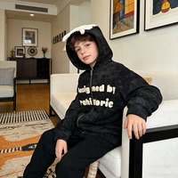 Sweat à capuche zippé 3D personnalisé en coton épais, coupe oversize, avec logo brodé en chenille