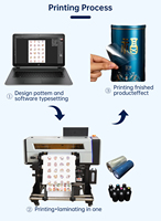 Printer UV DTF All-in-one Qinyu INKGIANT 420mm dengan Fungsi Hot Stamping Otomatis Penuh dan Fungsi Laminasi Terintegrasi Tinta UV
