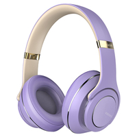 DOQAUS VOGUE9 Casque supra-auriculaire Premium violet Casque sans fil parfait pour la salle de sport et un usage quotidien