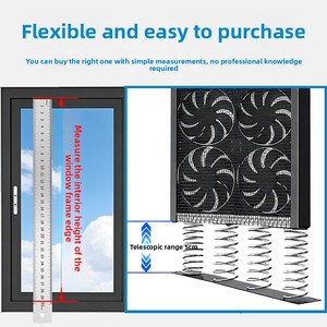 Ventilador de Ventana sin Perforación, Potente y Silencioso, Tipo Ventana de Vidrio, <span class=keywords><strong>Extractor</strong></span> de Aire para <span class=keywords><strong>Cocina</strong></span>, Retráctil, Plug-and-Play - Product Image 2
