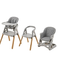 Chaise haute convertible 4-en-1 pour bébé, réglable en hauteur, avec tableau de dessin pour repas à domicile