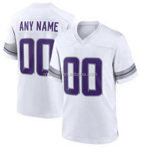 Chất Lượng Tốt Nhất Tùy Chỉnh Số Của Bạn Tên Của Bạn Logo Của Bạn Cộng Với Kích Thước 6XL Khâu Minnesota Phong Cách Giải Quyết Twill Mỹ Bóng Đá Jersey - Product Image 6