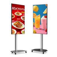 32 43 50 55 inci 2K 4K penjualan terbaik Smart kios vertikal LCD portabel Mobile Android Digital Signage Totem layar untuk iklan