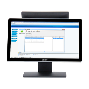 <span class=keywords><strong>Kiosk</strong></span> 18.5 inch màn hình cảm ứng kép POS thiết bị đầu cuối máy Dula hiển thị hệ thống POS Tiền mặt đăng ký với khách hàng màn hình - Product Image 1