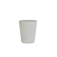 Pot de fleurs conique nordique 39,5 cm, aspect ciment gris clair mat texturé, vente en gros pour intérieur et extérieur