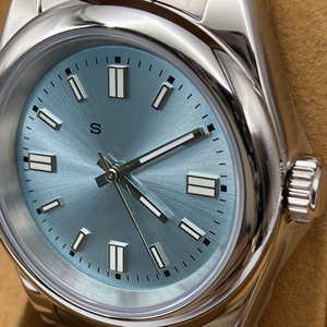 Reloj Mecánico Nuevo NH35, Deportivo, Esfera Azul, Multifunción, Correa de Acero, Casual para Hombre, Ligero y Fresco - Product Image 4