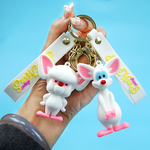 Nuevo Llavero Creativo de PVC con Diseño de Gato de Dibujos Animados y Anillo - Venta al por Mayor para Vendedores Ambulantes y Pequeños Minoristas - Product Image 3
