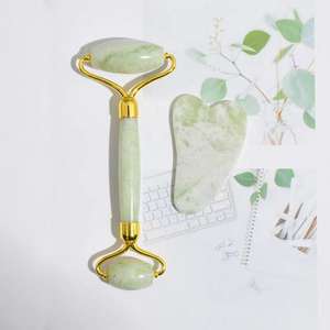 Grosir Masker Mata Jade Alami 100% Label Pribadi Jade Roller dan Gua Sha Alat Perawatan Kulit Anti-penuaan Masker Mata - Product Image 4