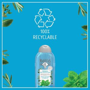 Le Petit Marseillais Shampoing Antichute à l'Huile Essentielle de Menthe pH Équilibré Sans Silicone Liquide - Product Image 6