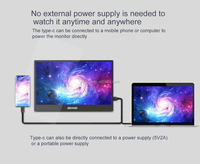 IPS LCD Monitor Stand with Dual Built-in Speakers 2160P Portable Gaming Monitor for Desktop and PC with USB