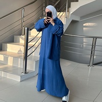 Ensemble de 2 pièces Robe musulmane pour femmes Hijab Robe de prière Vêtement Abaya Longue Khimar Ramadan Robe arabe Ensembles d'abayas Vêtements islamiques Robe