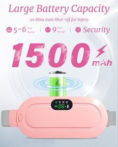 <span class=keywords><strong>Ceinture</strong></span> <span class=keywords><strong>chauffante</strong></span> intelligente portable 1500 mAh, réglable, pour soulager les douleurs menstruelles, coussin chauffant rechargeable pour les crampes menstruelles - Product Image 4