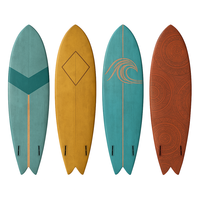 Planche de surf hybride poisson rétro personnalisée queue d'hirondelle double aileron EPS planche en fibre de verre époxy pour les petites vagues disponibles eaux de l'océan