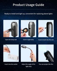 Galaxy Projector Portable Small Car Interior LED Replaceable Projector <b>Light</b> with USB <b>Sleep</b> Aid Home Ambient Starlight <b>Light</b> - Product Image 5
