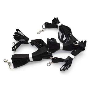 Menottes et attaches de lit noires pour couples, jeux pour adultes, bondage BDSM, jouets sexuels - Product Image 4