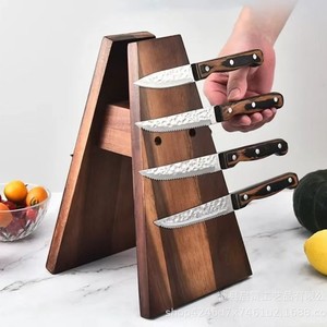 Portacuchillos magnético de madera de acacia, estante de almacenamiento de doble cara para la organización de cuchillos de cocina - Product Image 2