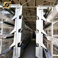 Cage d'élevage pour poulets de chair et poules pondeuses, pour l'équipement d'élevage avicole en batterie