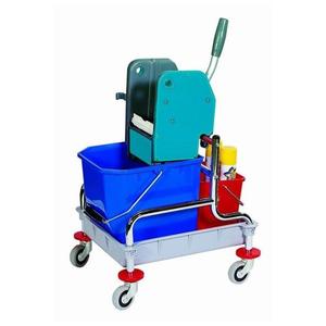 Carrello Multiuso 6 L Rosso in Acciaio Inossidabile con Secchio per Pulizie - Product Image 1
