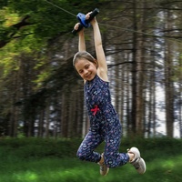 CTSC 60ft Kids Fun <strong>Zip</strong> <strong>Line</strong> <strong>Kit</strong> <strong>Best</strong> Outdoor Toy Gift for Backyard Adventure Stress-Free Set (Under 250lb) Hand Guard Included