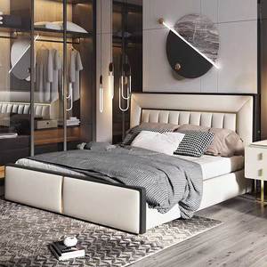 Set Mobili di Lusso per Camera da Letto Matrimoniale Completa con Letto King Size Struttura Moderna in Legno per Arredamento Casa - Product Image 1