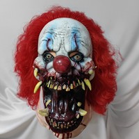 Masque de Clown Effrayant en Gros de l'Usine Cyou, Accessoires de Costume de Clown Sinistre, Masques d'Halloween en Latex Terrifiants pour Adultes