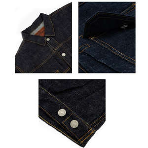 Blousons en jean vintage pour homme, délavés sur mesure, à braguette boutonnée, style rétro américain, coupe décontractée ample, en denim selvedge 100% coton - Product Image 3