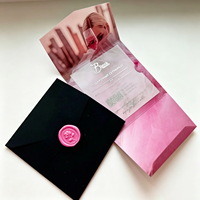 Carte cadeau VIP en PVC avec sceau de cire personnalisé de qualité supérieure, impression couleur intégrale, code QR, pour la beauté, le vin, la vente au détail