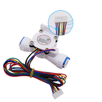 Débitmètre miniature à effet Hall 2/3 points, combinant TDS, température et débit, pour distributeur d'eau