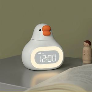 Reloj despertador electrónico multifunción con luz silenciosa de carga Usb, nueva lámpara de noche suave de dibujos animados inteligente, relojes de escritorio con pantalla Digital - Product Image 6