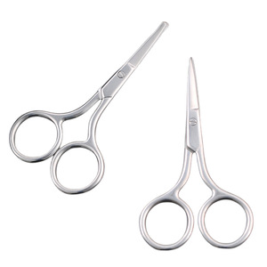 Set de recortador de vello nasal para hombre, fabricado en Alemania, tijeras pequeñas de punta redonda, recortador de orificios nasales, recortador manual de cejas - Product Image 5