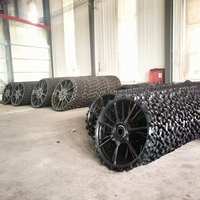 Chine approvisionnement accessoires de transplanteur de riz à grande vitesse de qualité supérieure roue en caoutchouc roues de transplanteur de riz arrière roues solides en caoutchouc