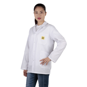 Traje de <span class=keywords><strong>trabajo</strong></span> de sala limpia 1/2 personalizable, uniforme de taller electrónico antiestático sin polvo, bata de Bata ESD <span class=keywords><strong>para</strong></span> un entorno de <span class=keywords><strong>trabajo</strong></span> seguro - Product Image 3