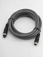 Conector de Aviación GX12 de 4 Pines Macho a Hembra, Cable Blindado de 12 mm con Rosca 22AWG para Cámara de Visión Trasera de Vehículos