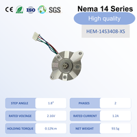 Moteur pas à pas Nema 14 à engrenages 1.8 °   Moteur à courant continu biphasé 0,12 N.m, 1,2 A, certifié CE, RoHS, ISO pour imprimante 3D, robotique CNC, équipement médical