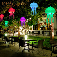 Dropshipping Cute Gradient LED Jellyfish Lamp Large Plastic Simulation White Blue Fantasy Floating Dancing Night Light Switch