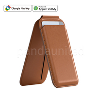 Rastreador Inteligente de Alta Calidad, Compatible con Android, Mini Etiqueta Localizadora, Porta Tarjetas de Cuero Magsafe, Rastreador de Mascotas con Color y Forma Personalizados