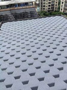 Zhejiang JingDa 3,1 m² Bardeaux de <span class=keywords><strong>toiture</strong></span> en feutre bitumé de style traditionnel, ignifuges et imperméables, couleurs Rouge, Vert, <span class=keywords><strong>Ardoise</strong></span>, Brun, fabriqués à la machine - Product Image 5