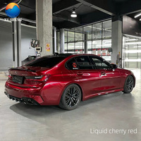 Film de protection de véhicule PET Mercury Red Liquid Metallic Red, vinyle pour enveloppement de voiture sans bulles d'air