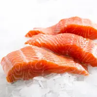 Filetes de Salmón Rosa Silvestre sin Piel, Porciones de Salmón Sashimi de Origen Sostenible