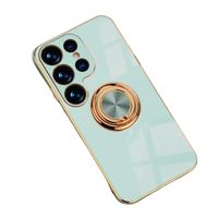 2023 dernière lunette galvanisée TPU pour Samsung S23 22 21 Plus Ultra pour VIVO avec support coque de téléphone Opp sac plaine 7 couleurs