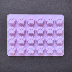 Động vật Paw in Cookie Khuôn Con Chó dấu chân mèo Paw Silicone Kẹo sô cô la khuôn Pudding Jelly handmade Thức ăn vật nuôi công cụ nướng - Product Image 3