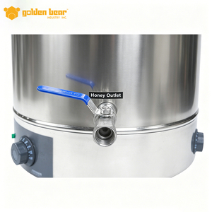 Tanque de miel Golden Bear de 70L de acero inoxidable con calentador para apicultura - Product Image 3
